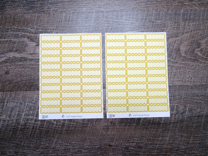 Scalloped Quarter Boxes- Individual Color Sheets- SCQB001-SCQB050