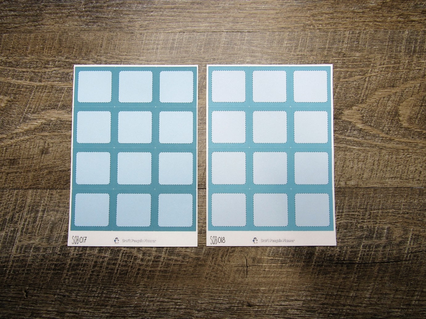Square Boxes- Individual Color Sheets- SQB001-SQB030