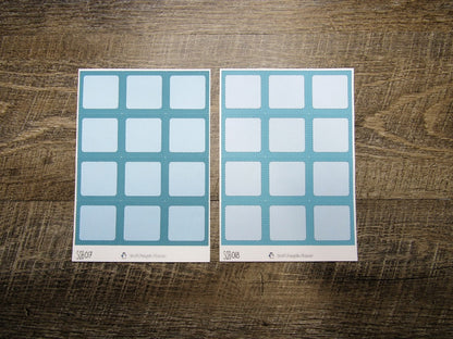 Square Boxes- Individual Color Sheets- SQB001-SQB030