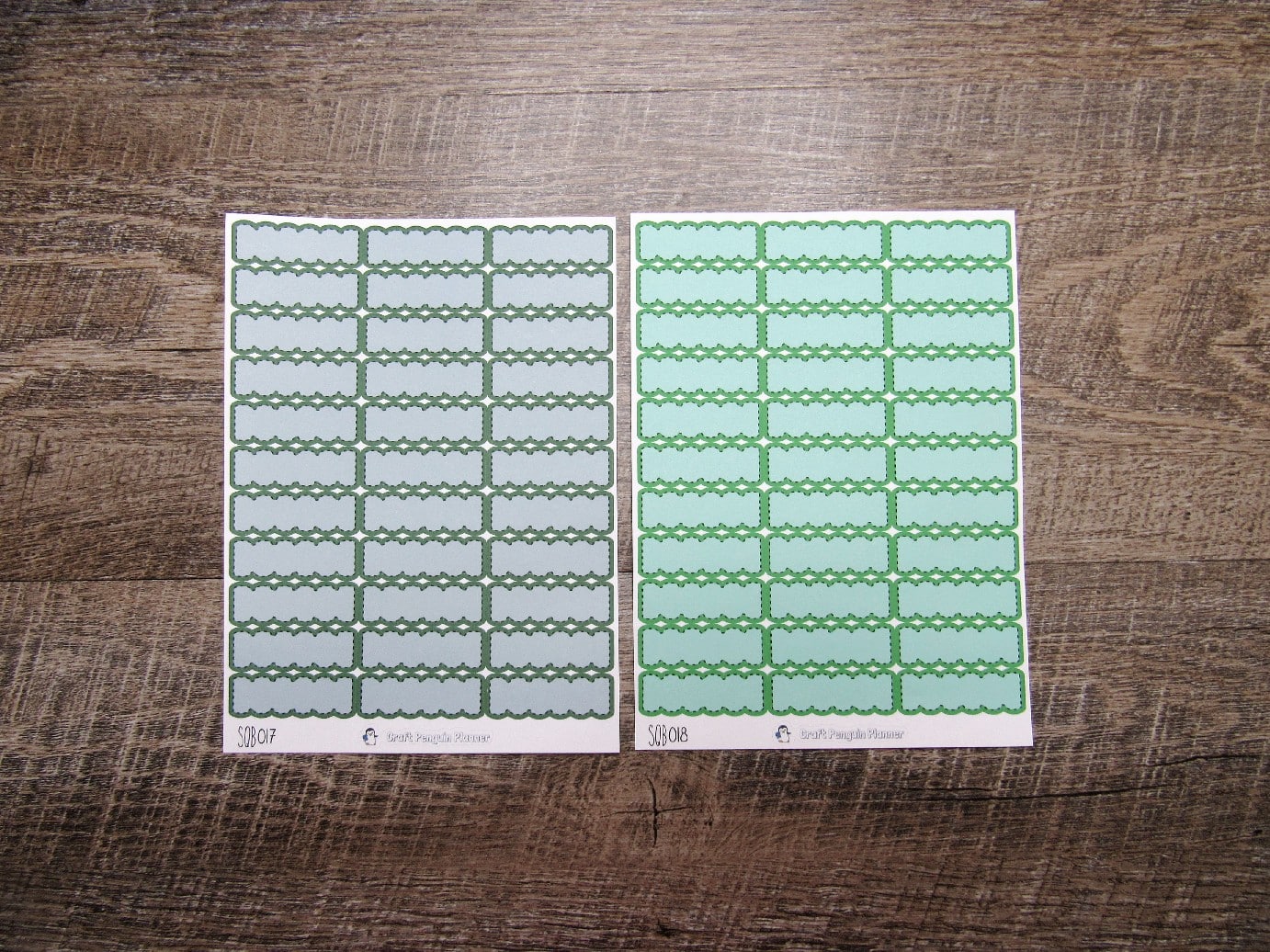 Scalloped Quarter Boxes- Individual Color Sheets- SCQB001-SCQB050