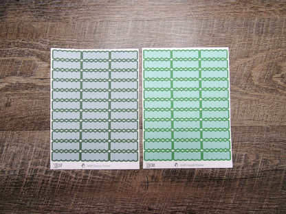 Scalloped Quarter Boxes- Individual Color Sheets- SCQB001-SCQB050