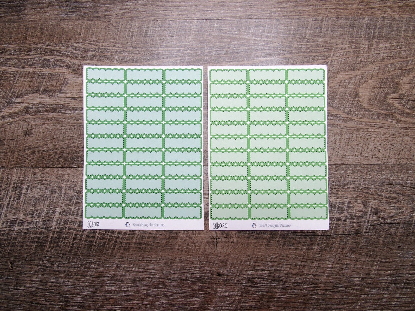 Scalloped Quarter Boxes- Individual Color Sheets- SCQB001-SCQB050