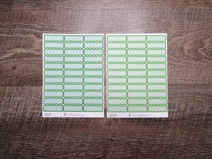 Scalloped Quarter Boxes- Individual Color Sheets- SCQB001-SCQB050