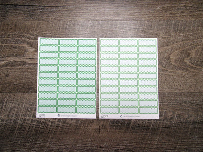 Scalloped Quarter Boxes- Individual Color Sheets- SCQB001-SCQB050