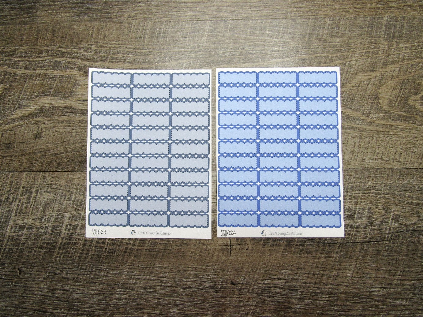 Scalloped Quarter Boxes- Individual Color Sheets- SCQB001-SCQB050