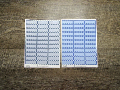 Scalloped Quarter Boxes- Individual Color Sheets- SCQB001-SCQB050