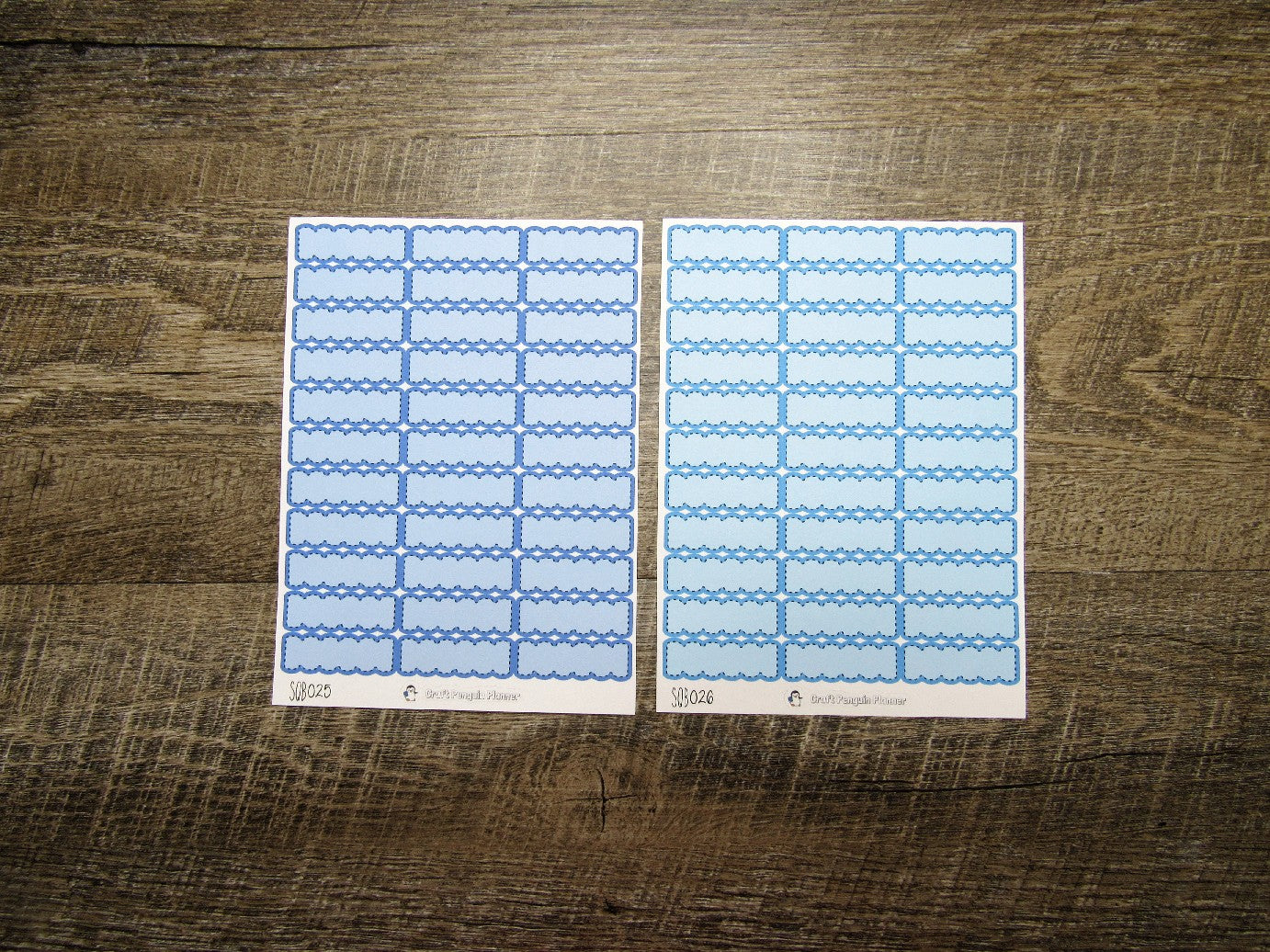 Scalloped Quarter Boxes- Individual Color Sheets- SCQB001-SCQB050