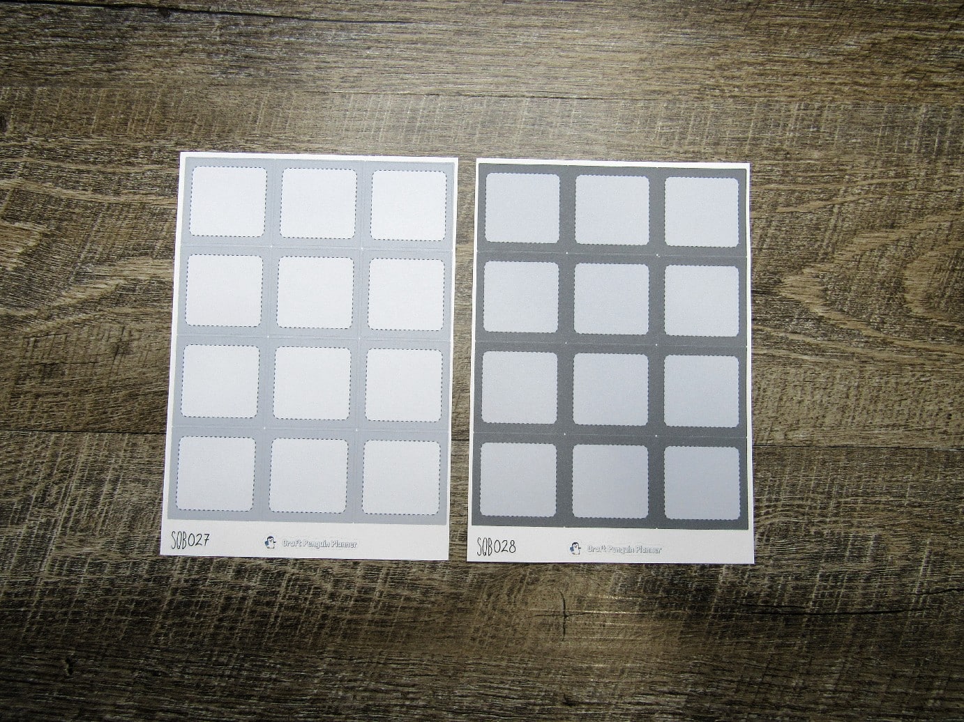 Square Boxes- Individual Color Sheets- SQB001-SQB030