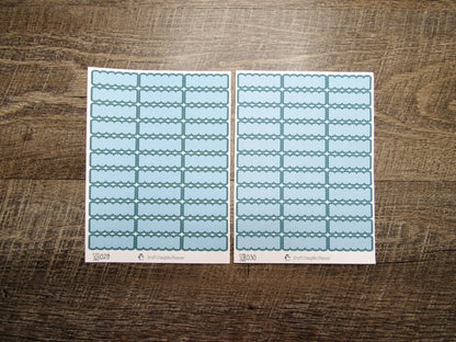 Scalloped Quarter Boxes- Individual Color Sheets- SCQB001-SCQB050