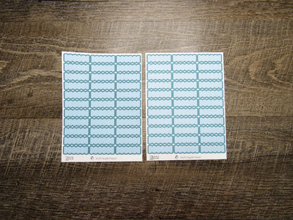 Scalloped Quarter Boxes- Individual Color Sheets- SCQB001-SCQB050