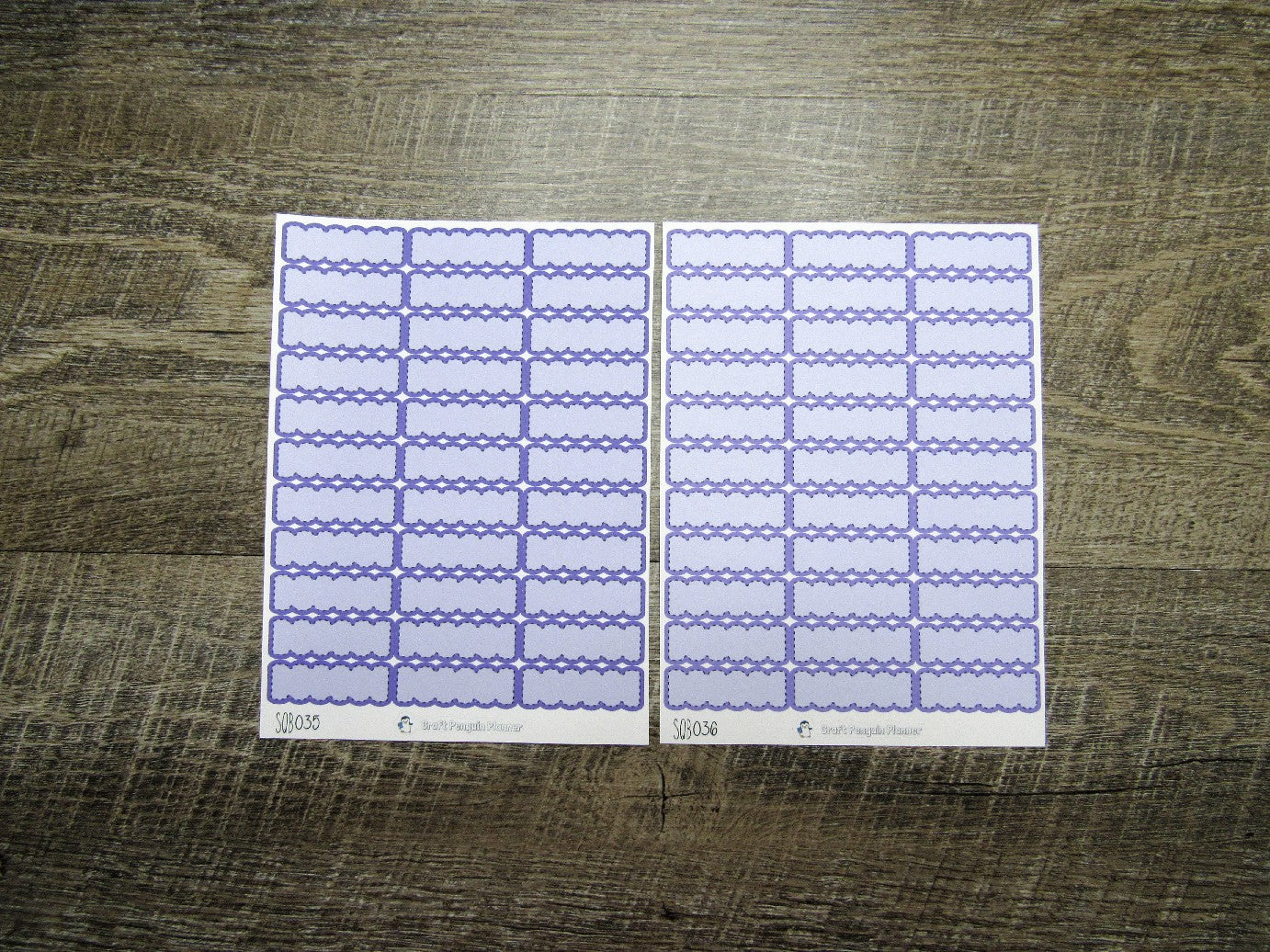 Scalloped Quarter Boxes- Individual Color Sheets- SCQB001-SCQB050