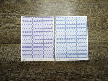Scalloped Quarter Boxes- Individual Color Sheets- SCQB001-SCQB050