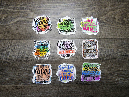 Sarcasm Sticker Die Cuts