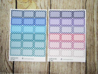 Scalloped Half Boxes