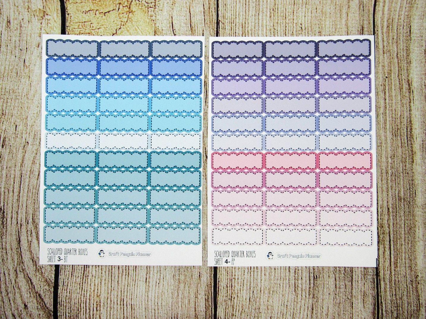 Scalloped Quarter Boxes