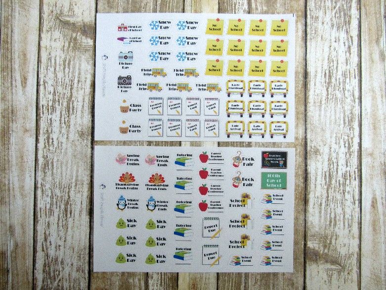 School Year Sticker Mix