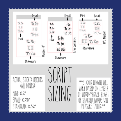 Custom Script Stickers