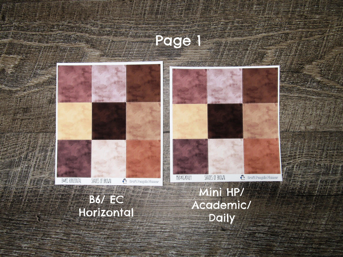 Shades of Brown Weekly, CHOOSE YOUR KIT