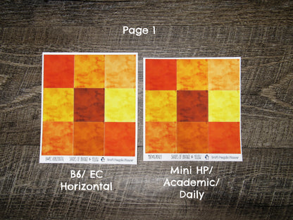 Shades of Orange/Yellow Weekly, CHOOSE YOUR KIT