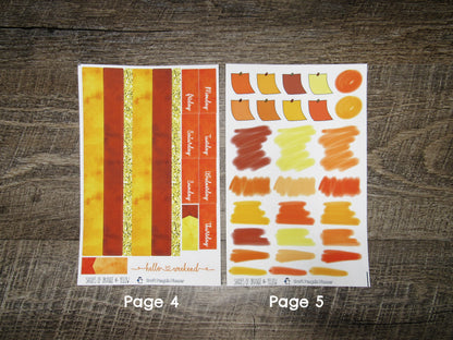 Shades of Orange/Yellow Weekly, CHOOSE YOUR KIT