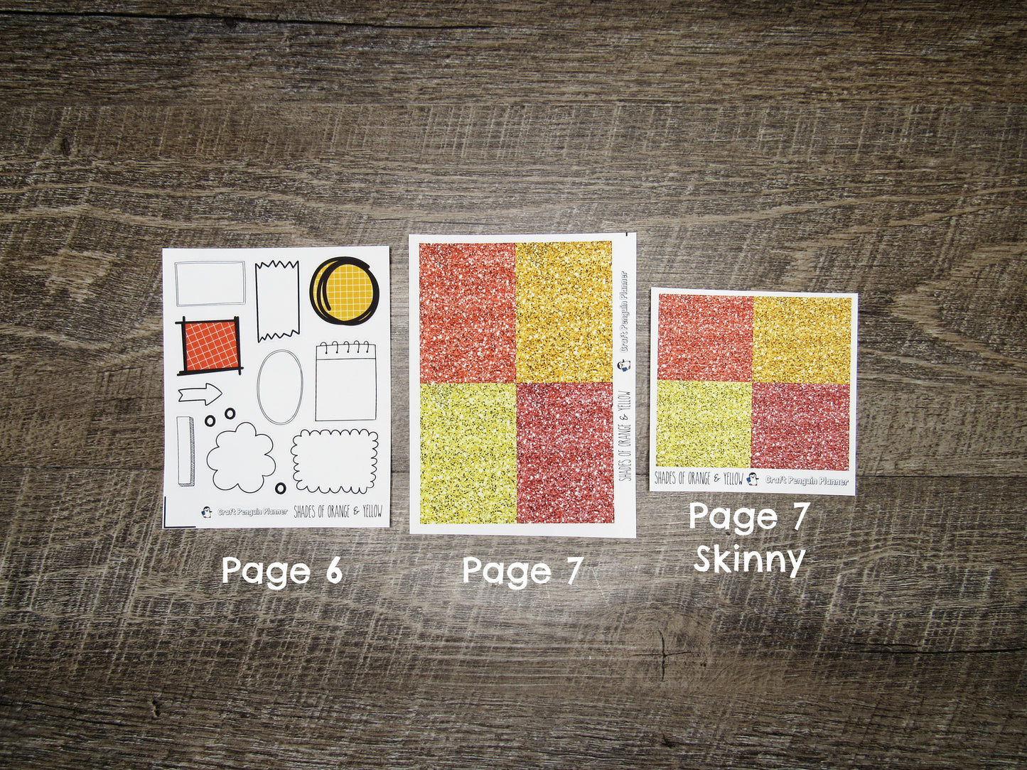 Shades of Orange/Yellow Weekly, CHOOSE YOUR KIT