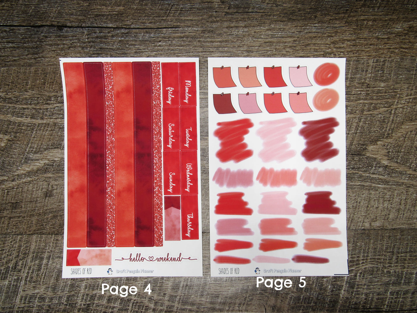 Shades of Red Weekly, CHOOSE YOUR KIT