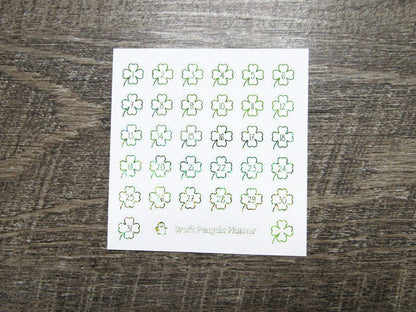FOILED Shamrock Date Dots