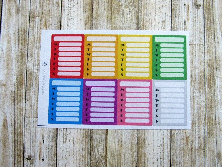 Sidebar Weekly Tracker