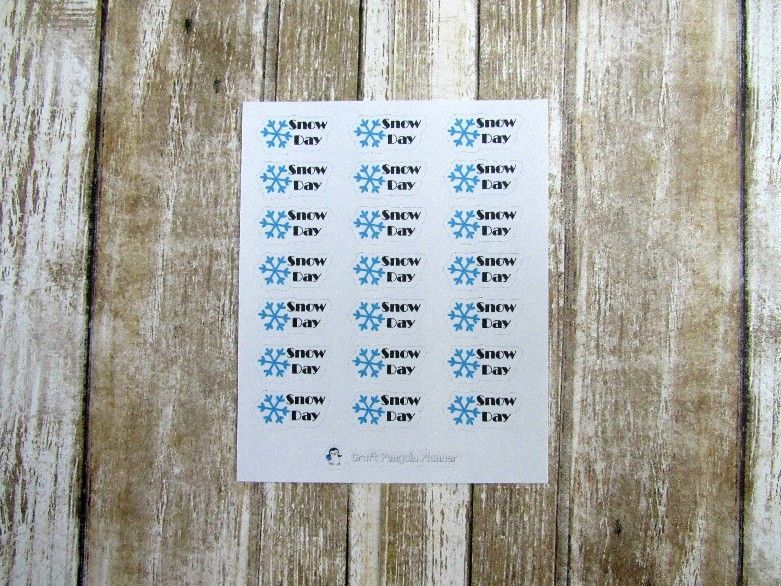 Snow day stickers