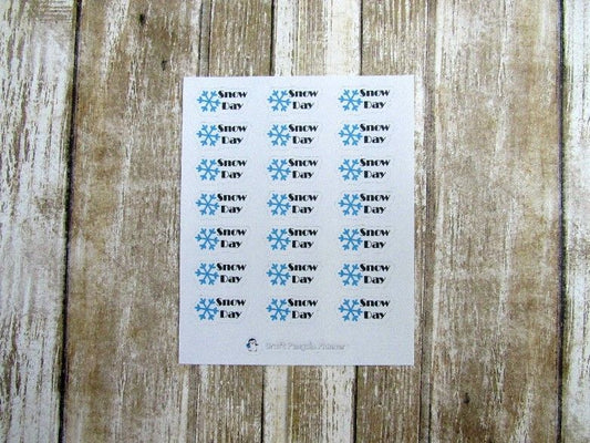 Snow day stickers