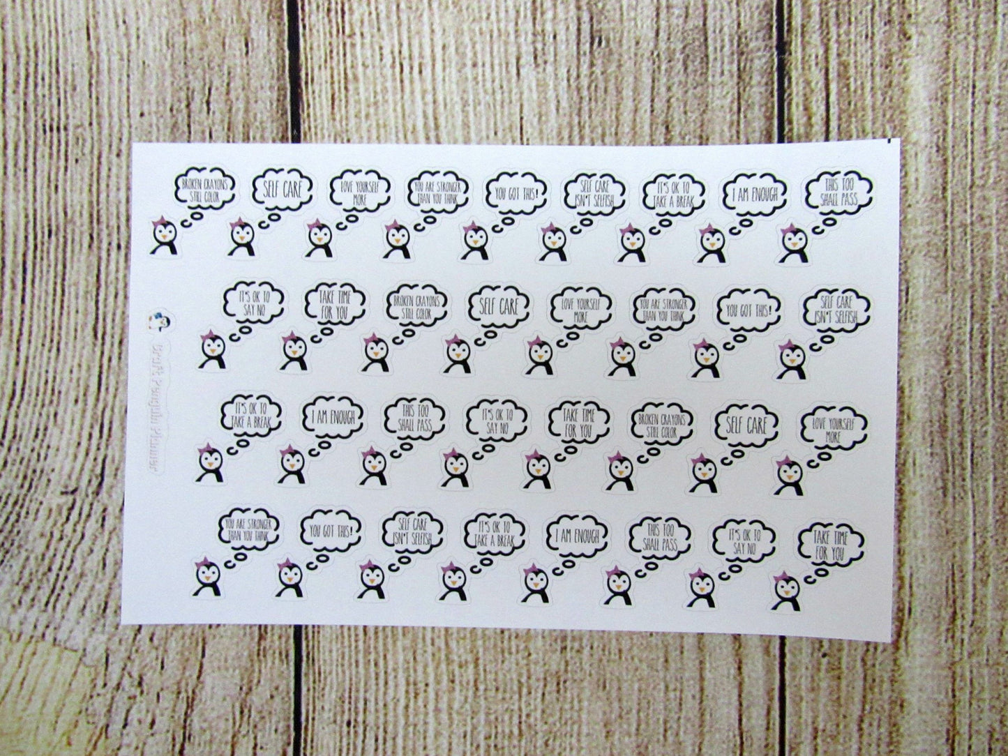 Waddles & Snowflake think Self Care