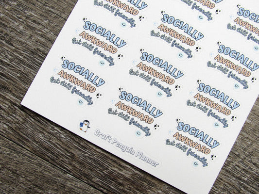 Socially Awkward Stickers