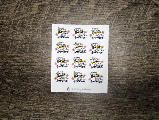 Some Days We Thrive, Survive Stickers