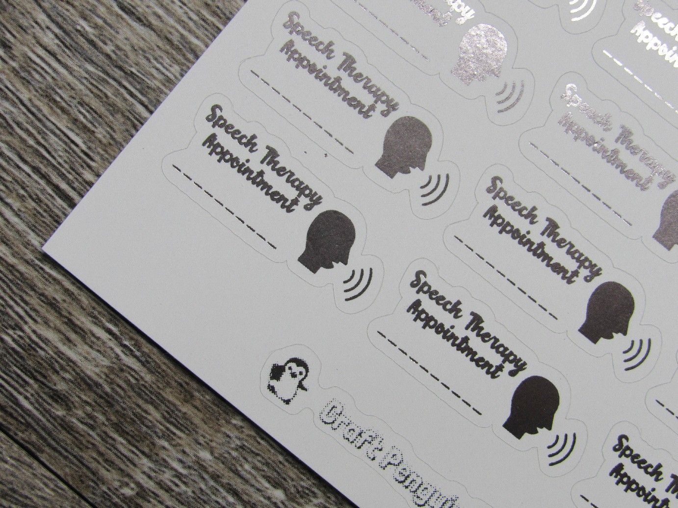 Speech Therapy Appointment Sticker – Craft Penguin Planner