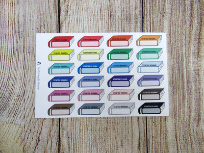 Started Reading Book Hand Drawn Sticker
