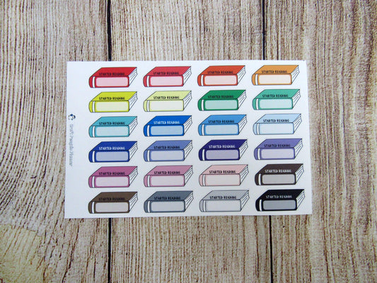 Started Reading Book Hand Drawn Sticker
