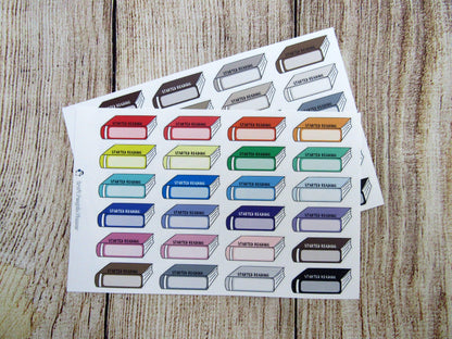 Started Reading Book Hand Drawn Sticker