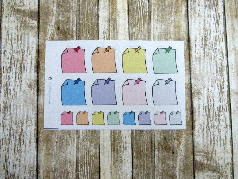 Sticky note planner sticker
