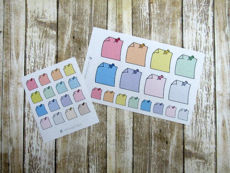 Sticky note planner sticker