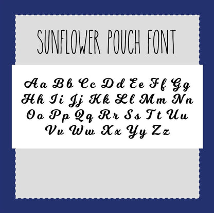Customizable Sunflower Zipper Pouch