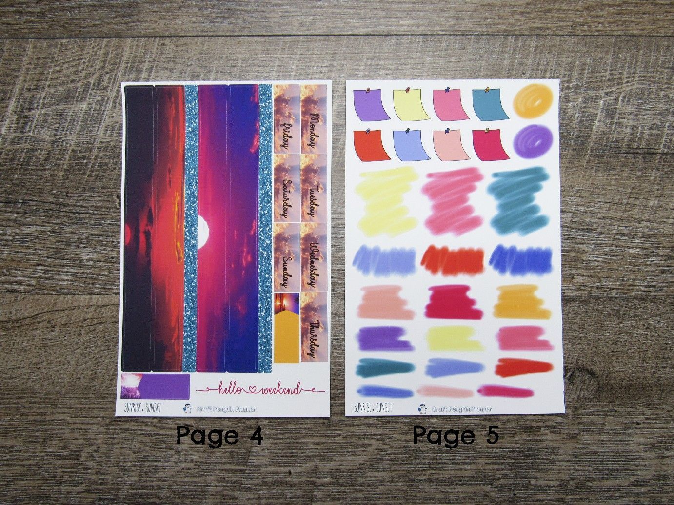 Sunrise, Sunset Weekly, CHOOSE YOUR KIT