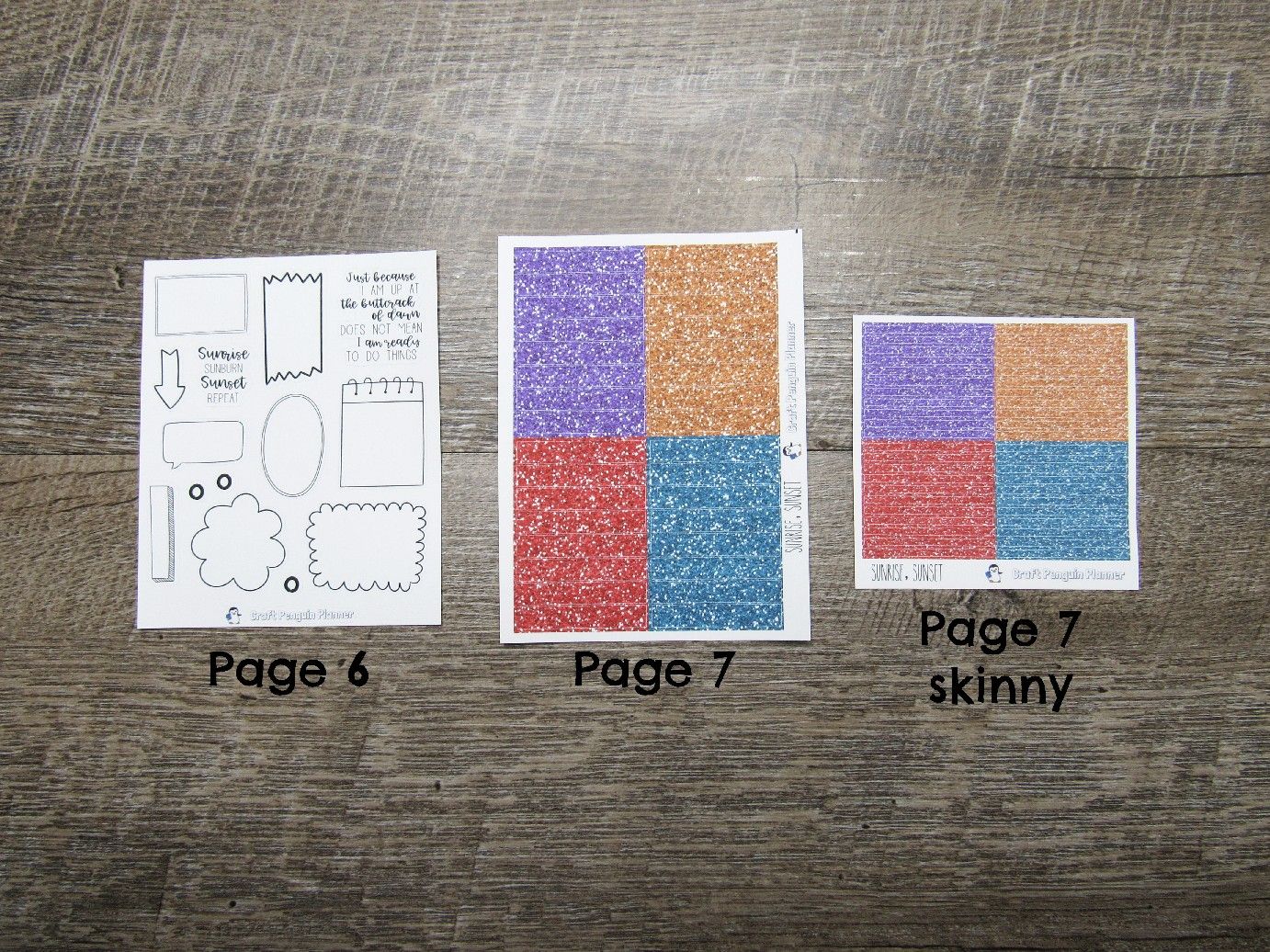 Sunrise, Sunset Weekly, CHOOSE YOUR KIT