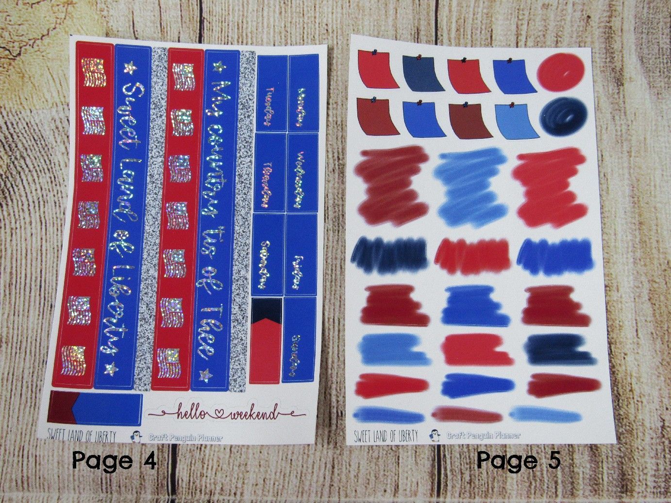 Sweet Land of Liberty FOILED Weekly, CHOOSE YOUR KIT