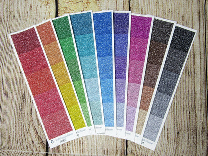 Skinny Headers Only- Glitter Colors- Sheets SK0001-SK0009