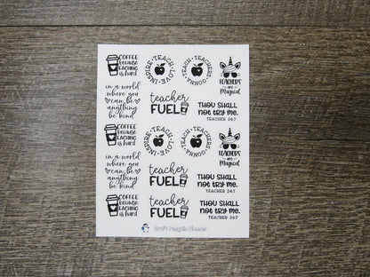 Teacher Quote Mix Stickers