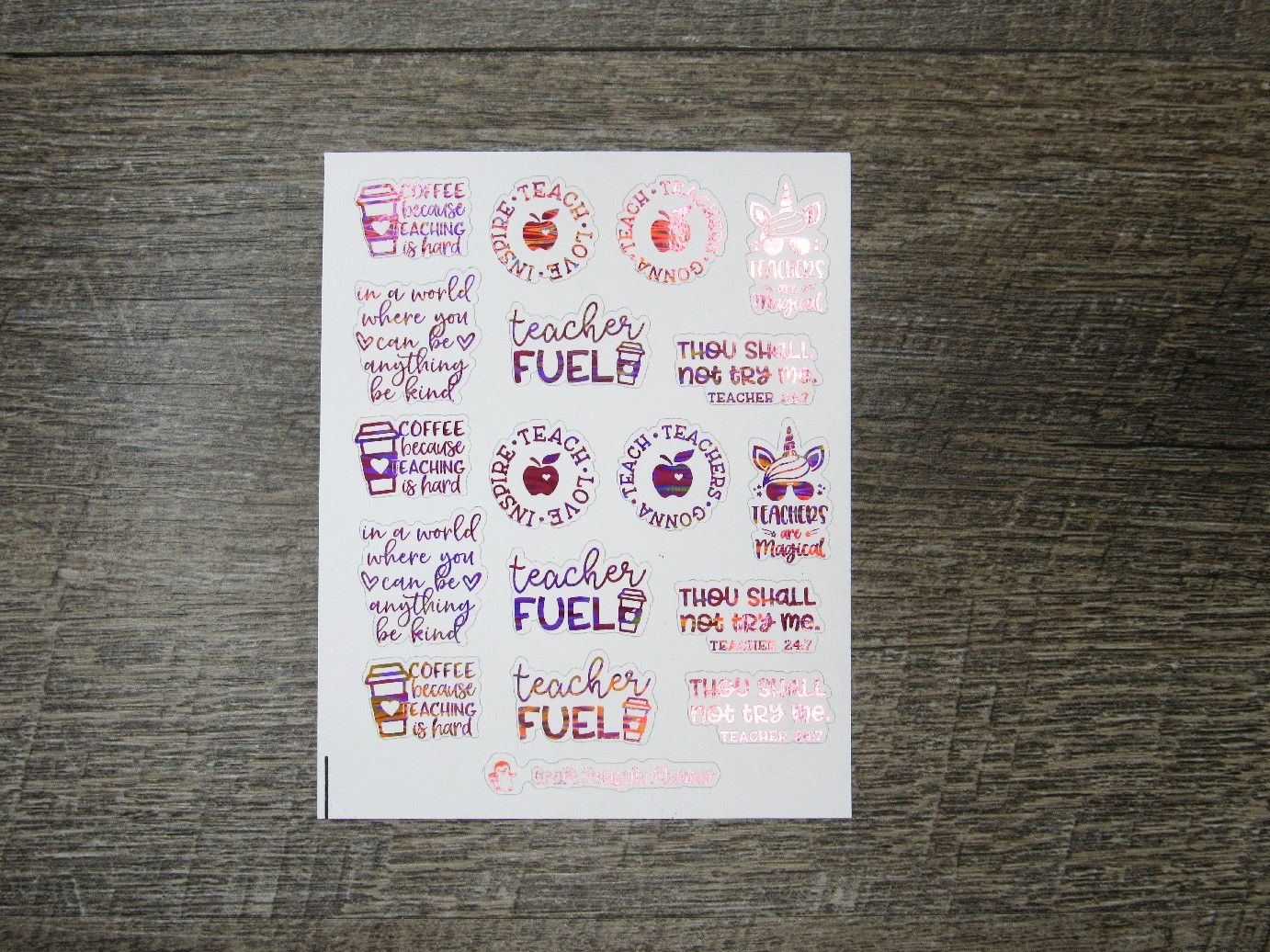 Teacher Quote Mix Stickers