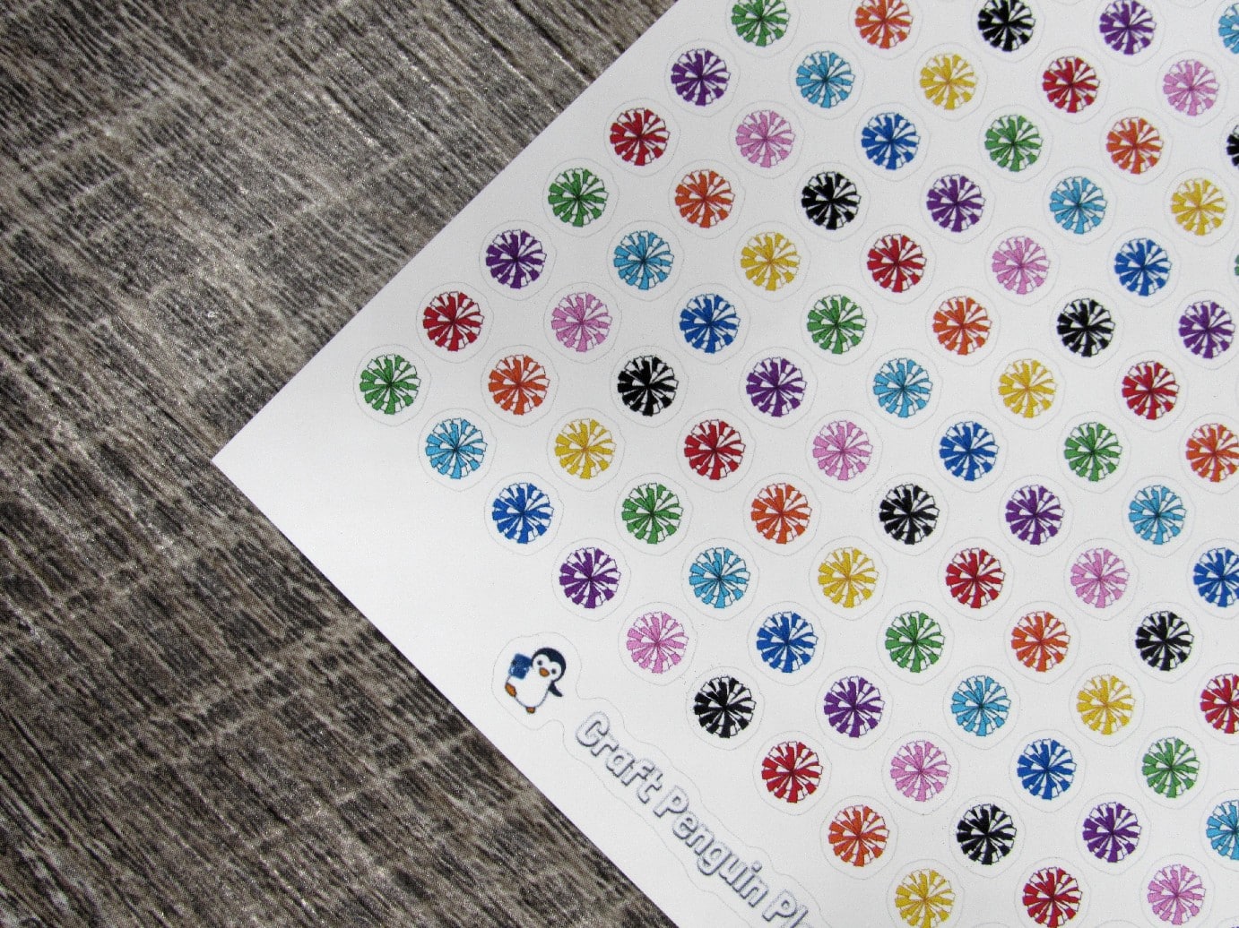 TINY Cheer Pom Pom Stickers