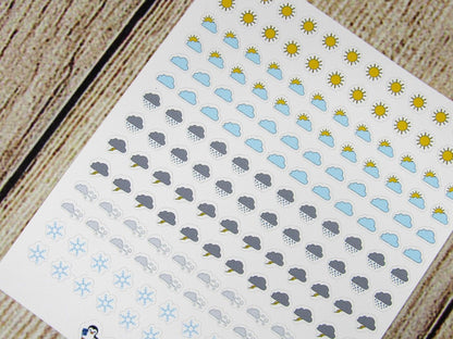 Tiny Hand Drawn Weather Stickers