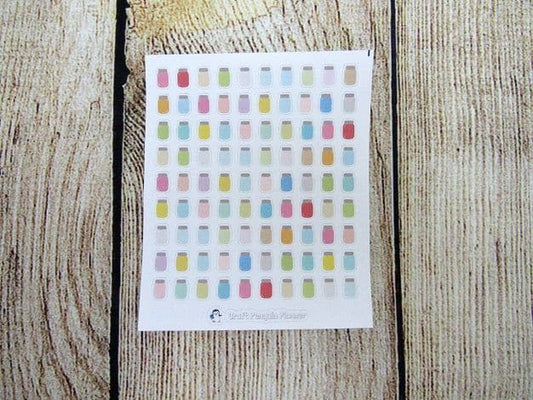 Tiny Mason Jar Stickers