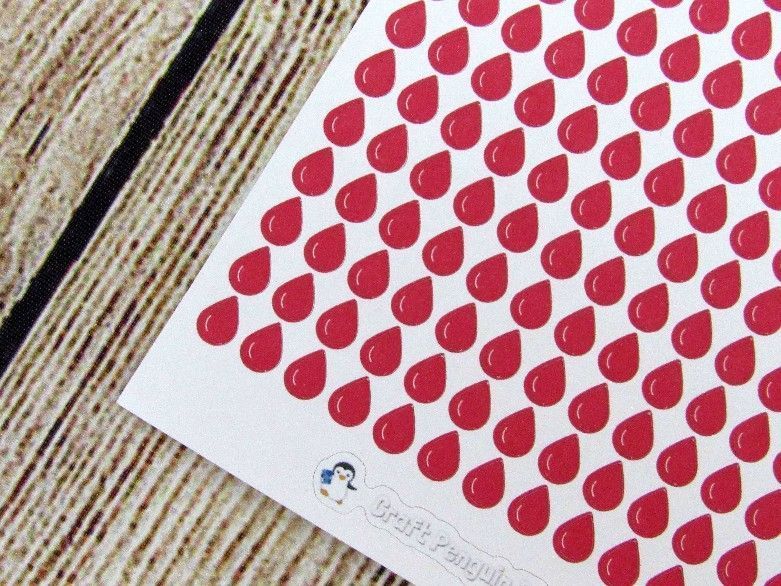 Tiny Blood drop stickers